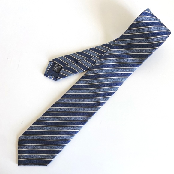 Ermenegildo Zegna Silk Striped Tie made in Italy - Picture 1 of 6
